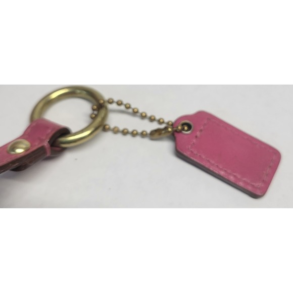 Coach Pink Leather Crossbody Replacement Bag Strap Brass Hardware Hangtag 46in - Picture 7 of 8